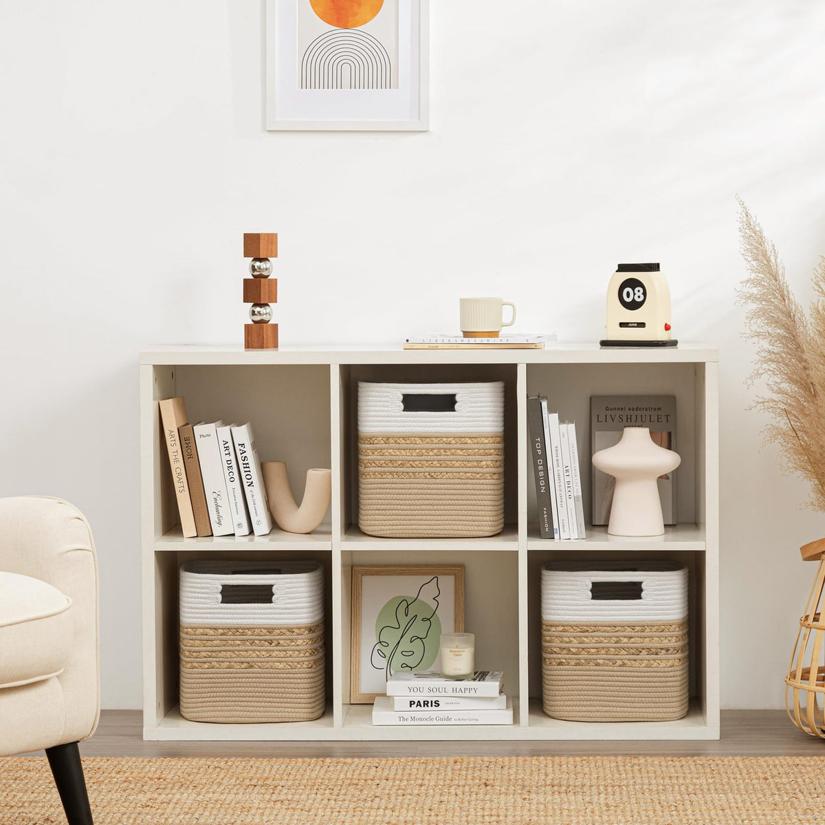Functional storage basket with carrying handles Acalora