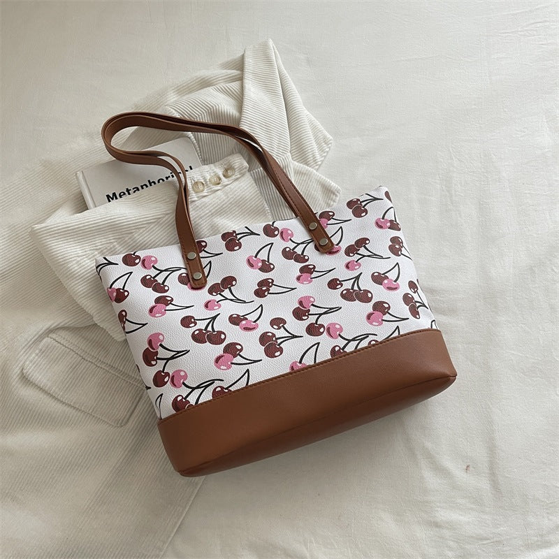 Playful Printed Canvas Tote Bag Acalora