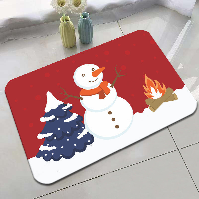 Festive Holiday-Themed Bath Mat