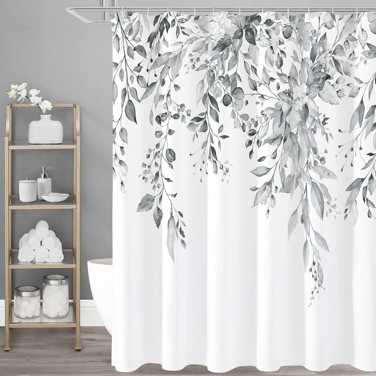 Floral Patterned Shower Curtain