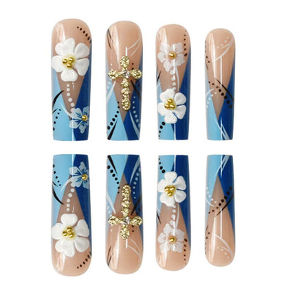 Decorative 3D Floral Nail Art Extensions Acalora