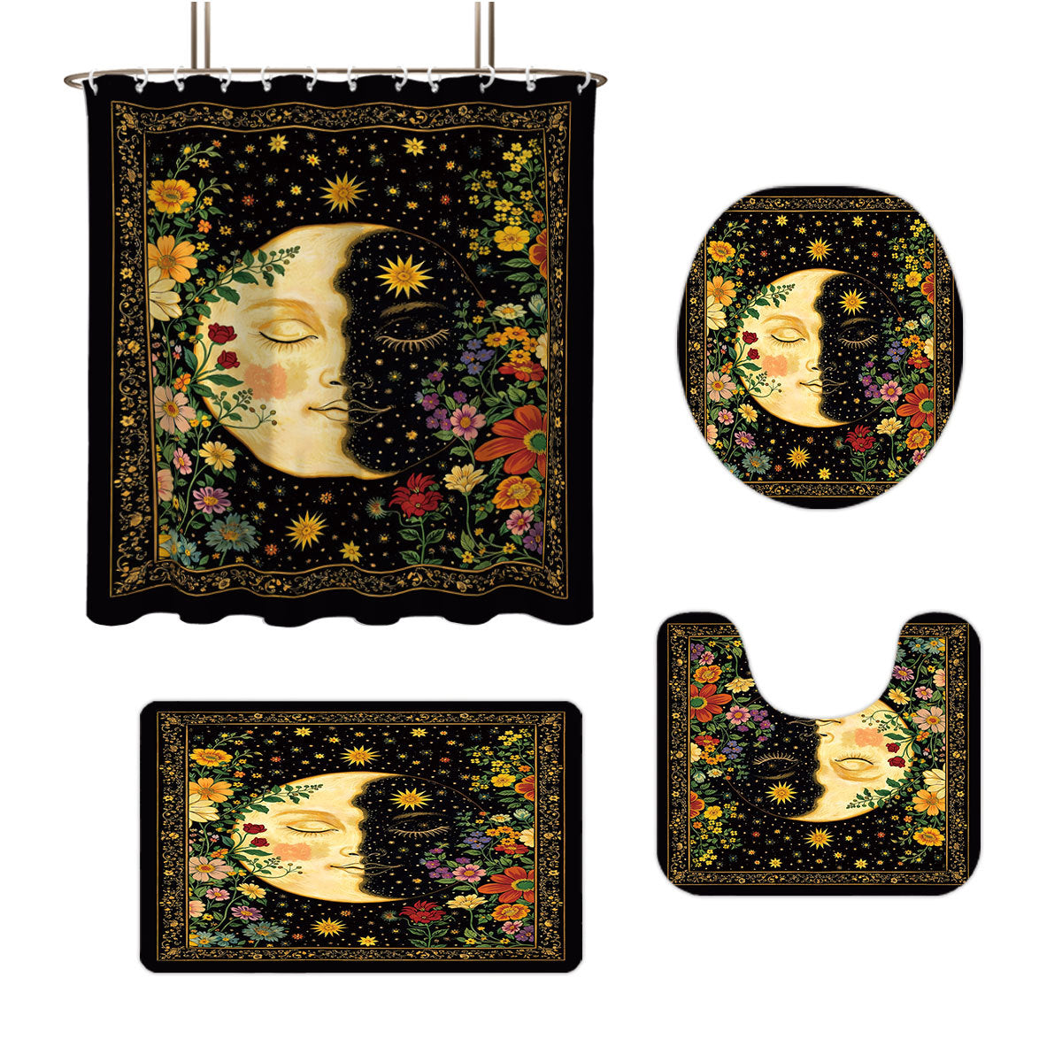 Artistic Highland Cow Bathroom Set