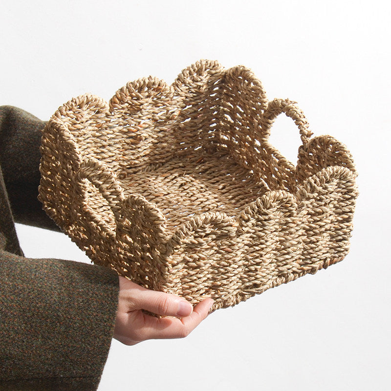 Decorative storage basket with two handles Acalora