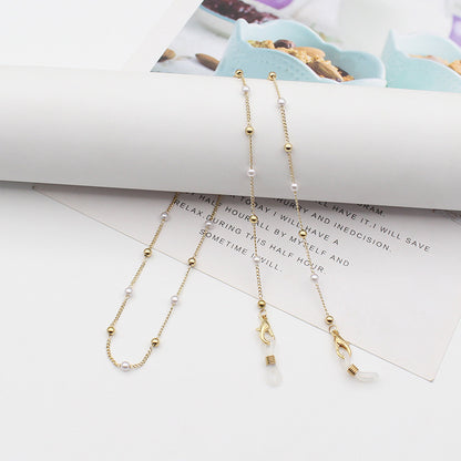 Elegant Pearl Chain Eyewear Holder Acalora