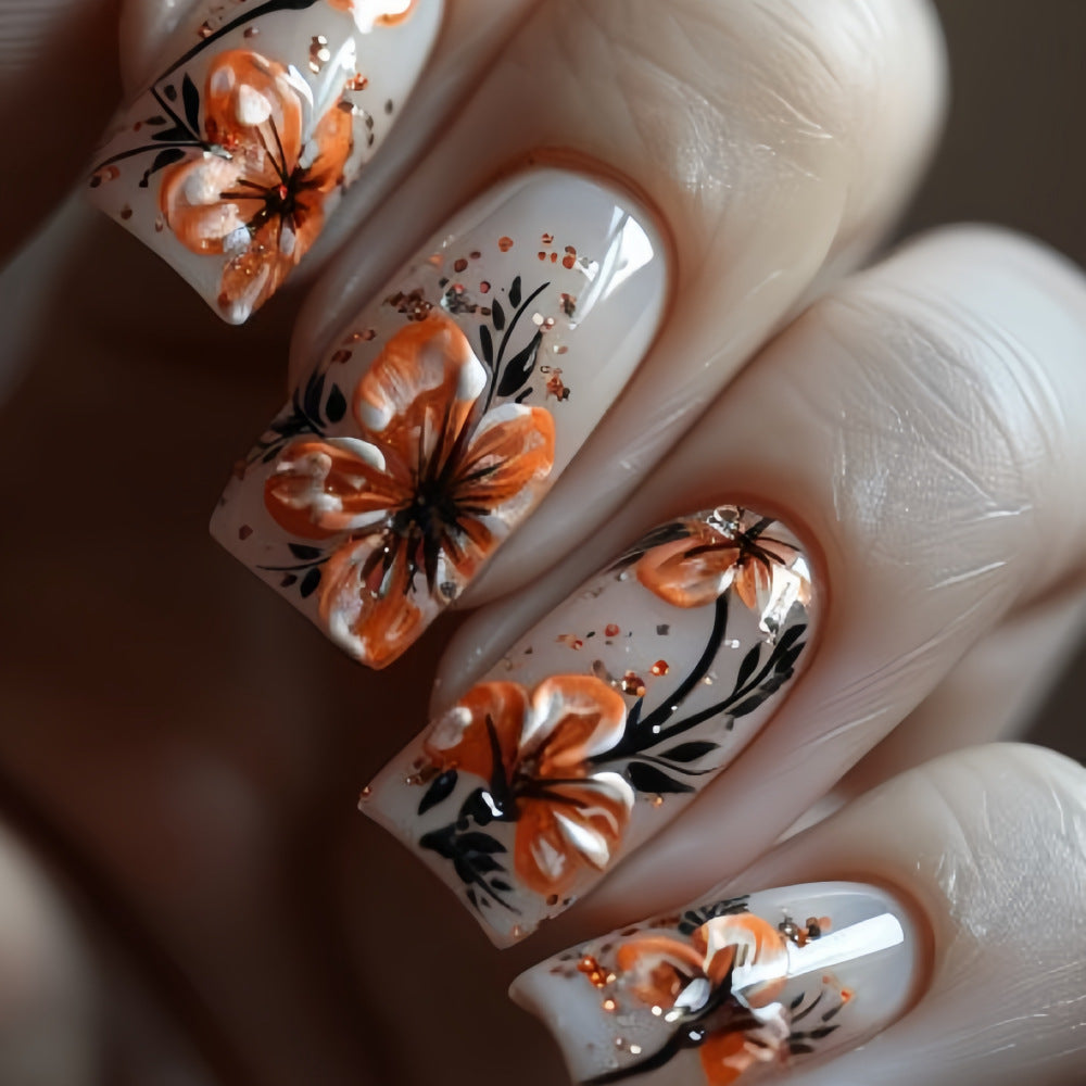 Artificial nails with exclusive floral design Acalora