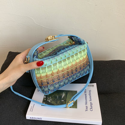 Textured Handwoven Mini Crossbody Bag Acalora