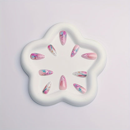 Artistic Coral Reef-Inspired Nail Art Acalora