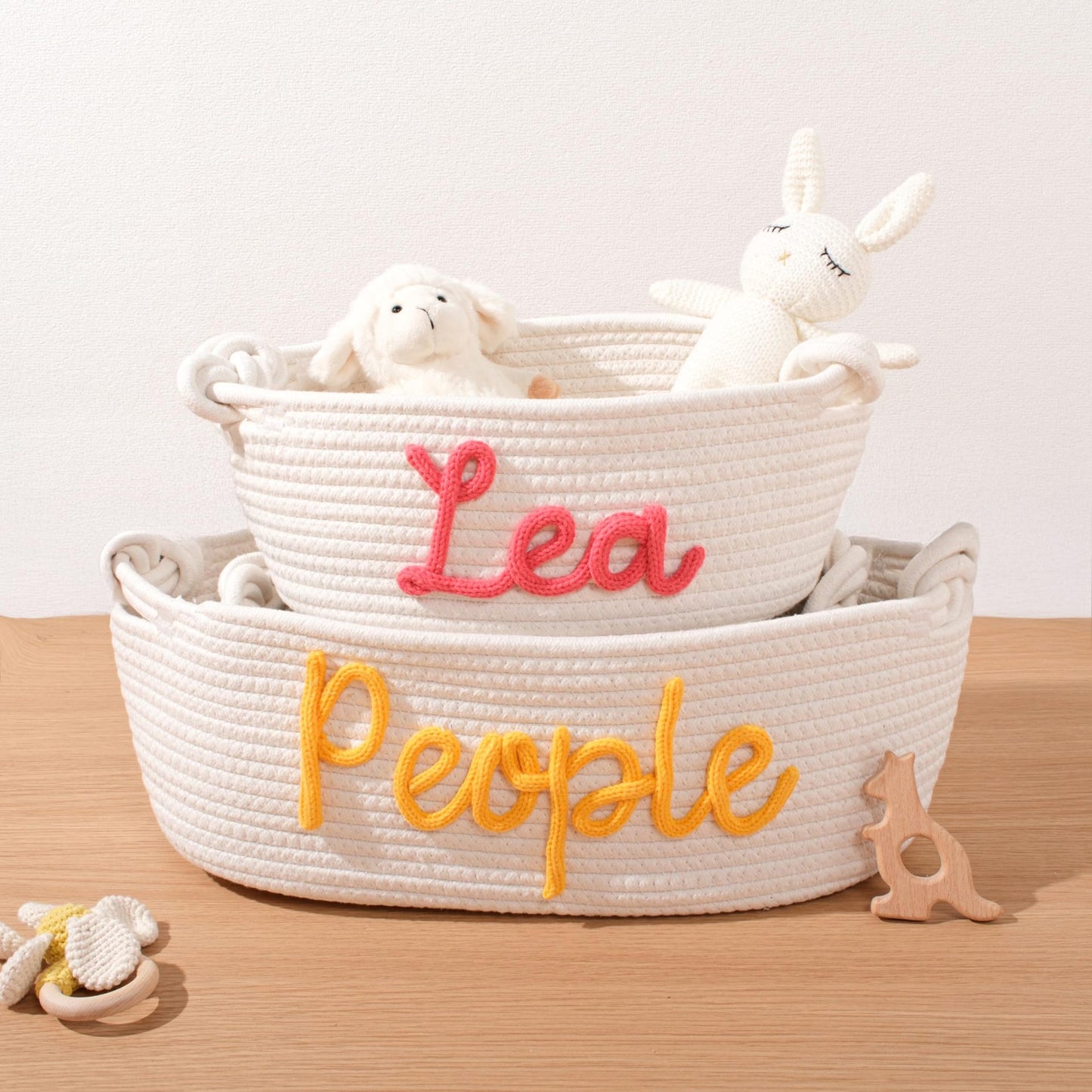Playful Storage Basket in Bunny Design Acalora
