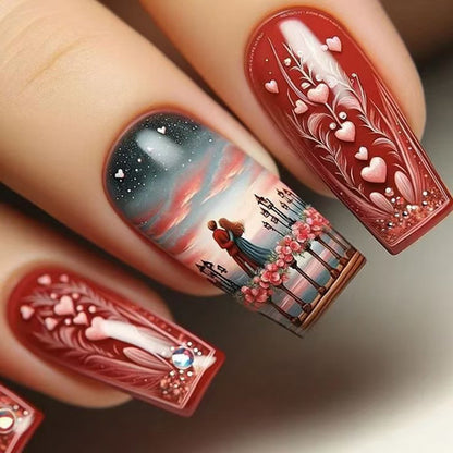 Romantic Scenic Nail Art Acalora