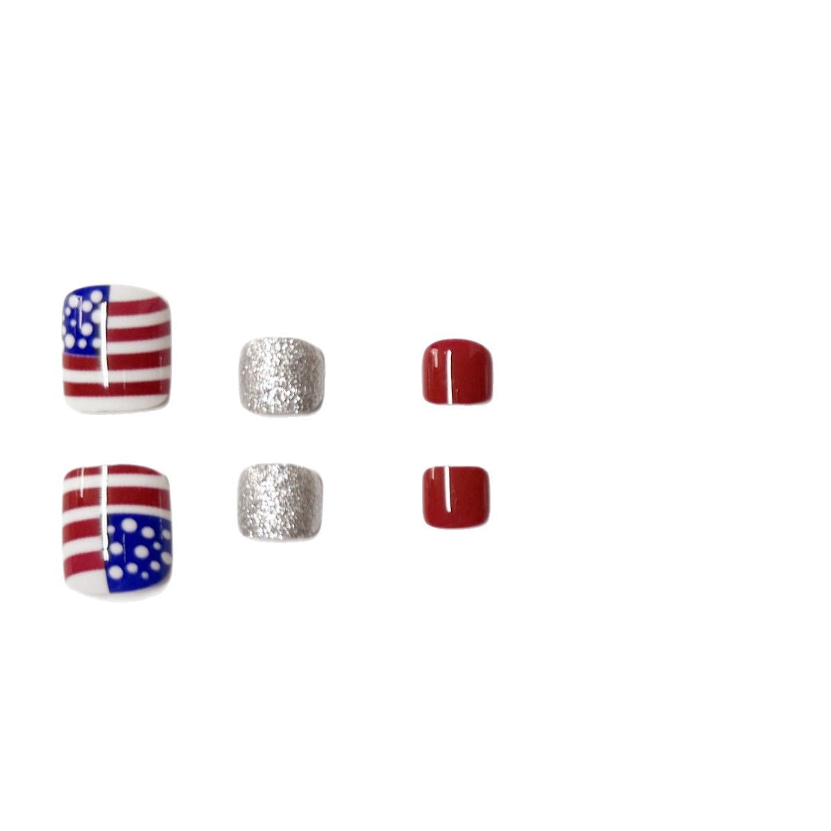 Artistic Independence Day Press-On Toenails Acalora