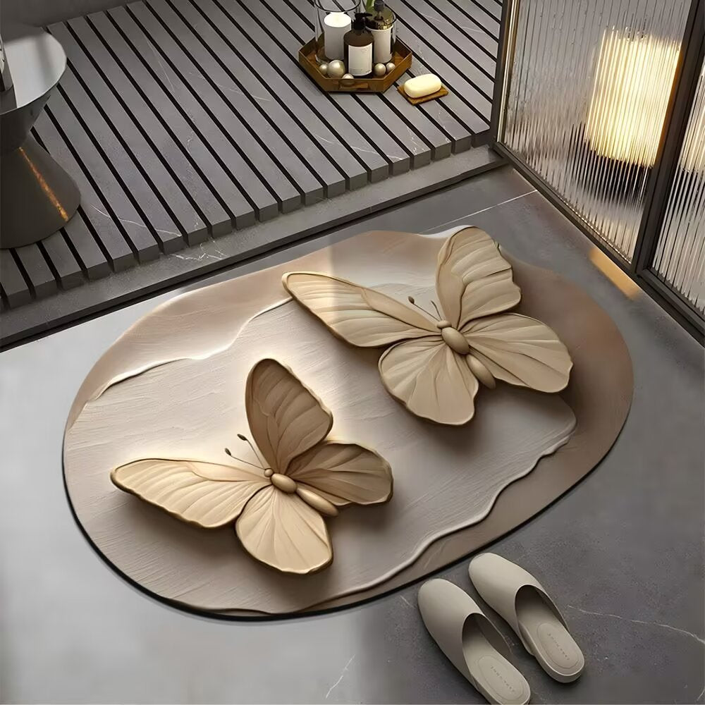 Decorative Butterfly Bath Mat