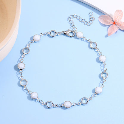 Decorative Gemstone Anklet Acalora