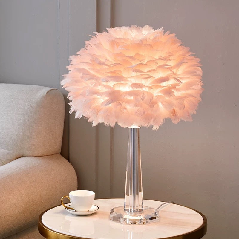 Feather Accent Table Lamp