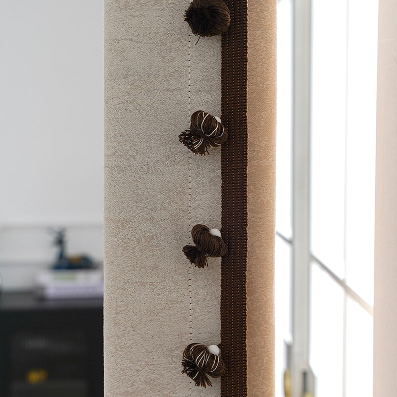 Decorative curtain trim with pompons Acalora