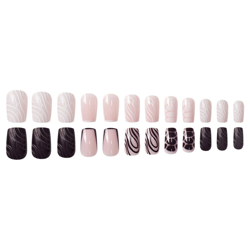Creative Abstract Press-On Nails Acalora