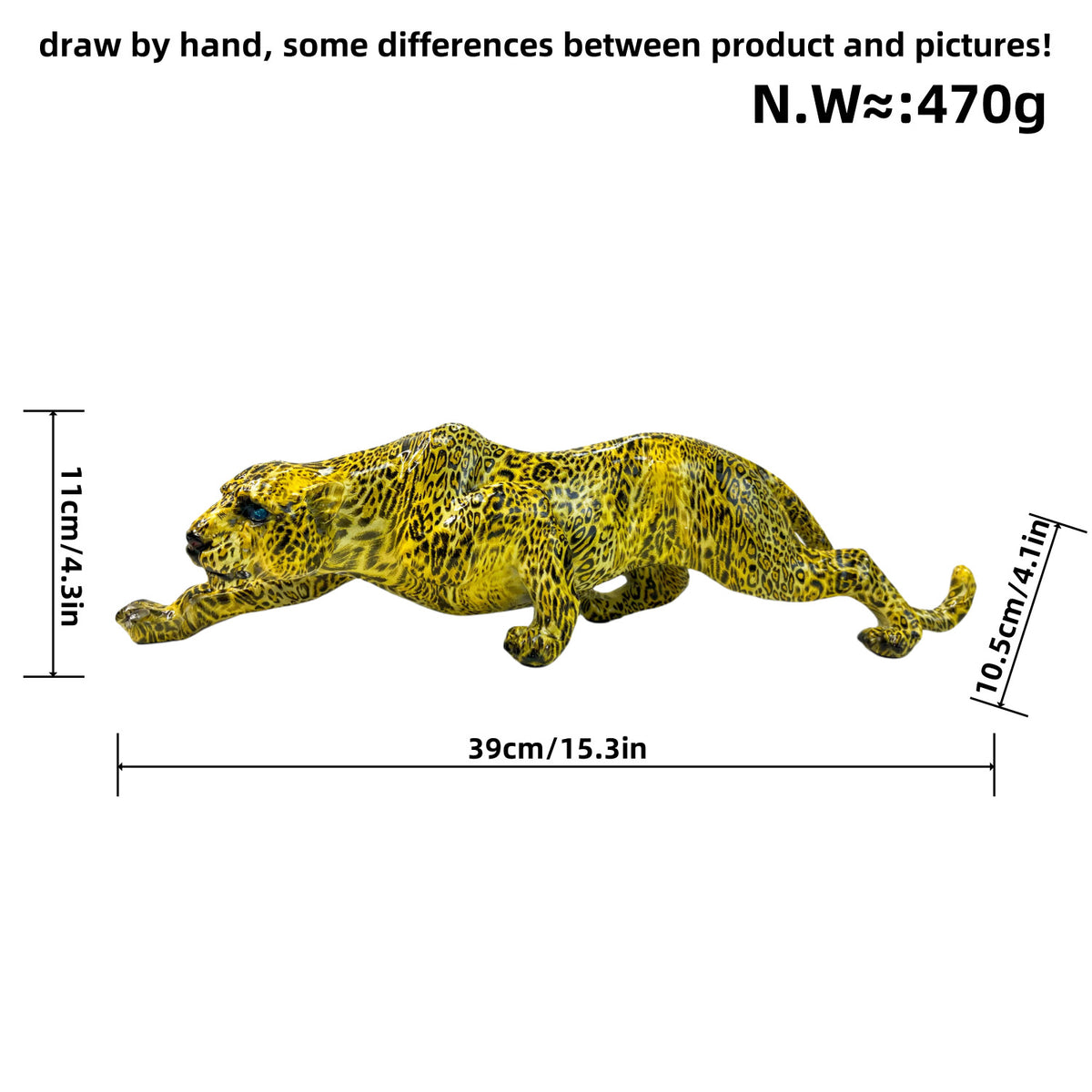 Artistic and colorful animal figure in panther shape Acalora