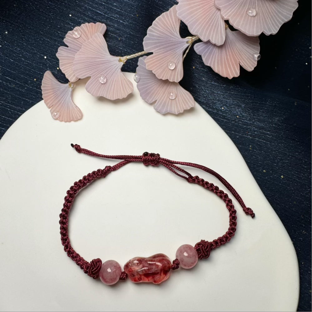 Adjustable Macrame Protective Charm Bracelet Acalora