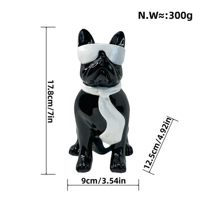 Colorful Bulldog Decoration Figure made of Resin Acalora