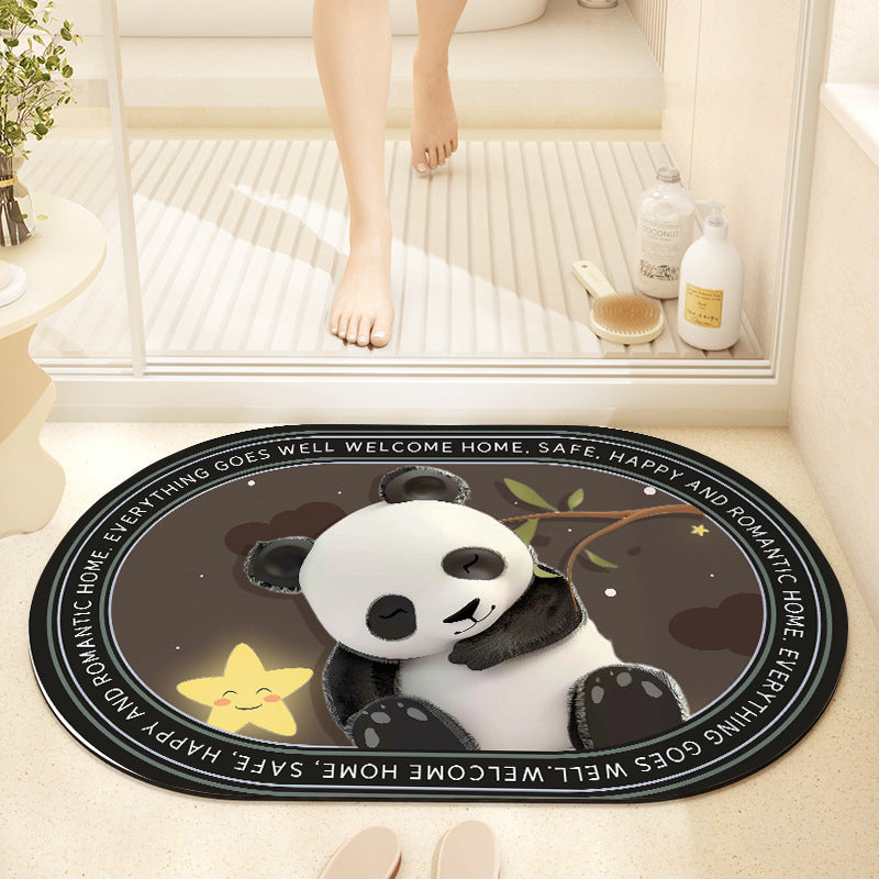 Whimsical Cabbage-Themed Welcome Mat Acalora