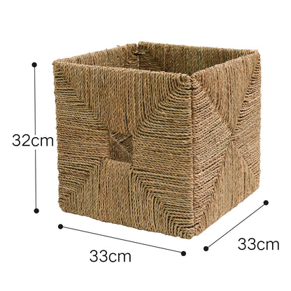 Rustic Decorative Basket Made of Natural Fibers Acalora