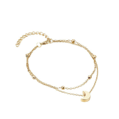 Celestial Moon Charm Anklet Acalora