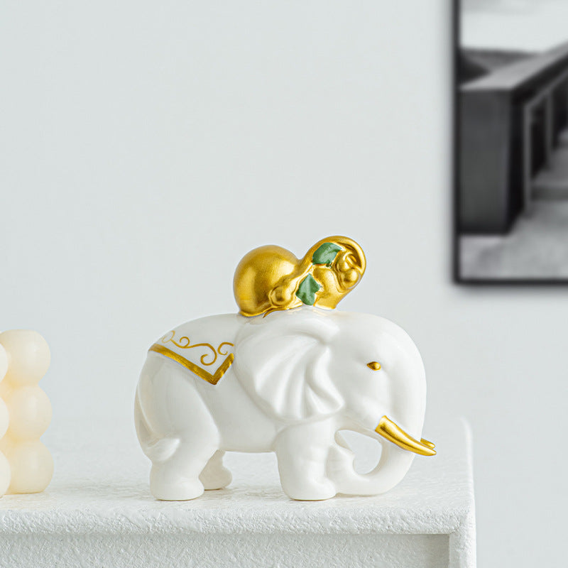 Elegant elephant figurine made of high-quality ceramic Acalora