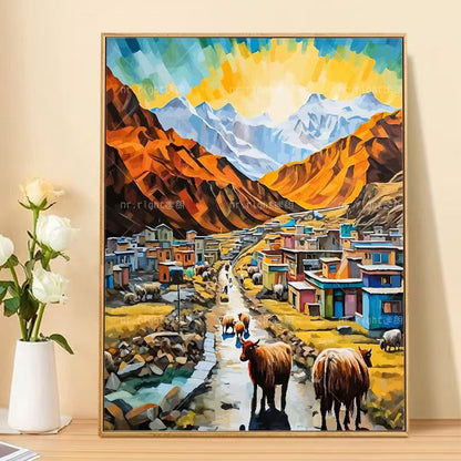 Mountain Landscape Canvas Art Print