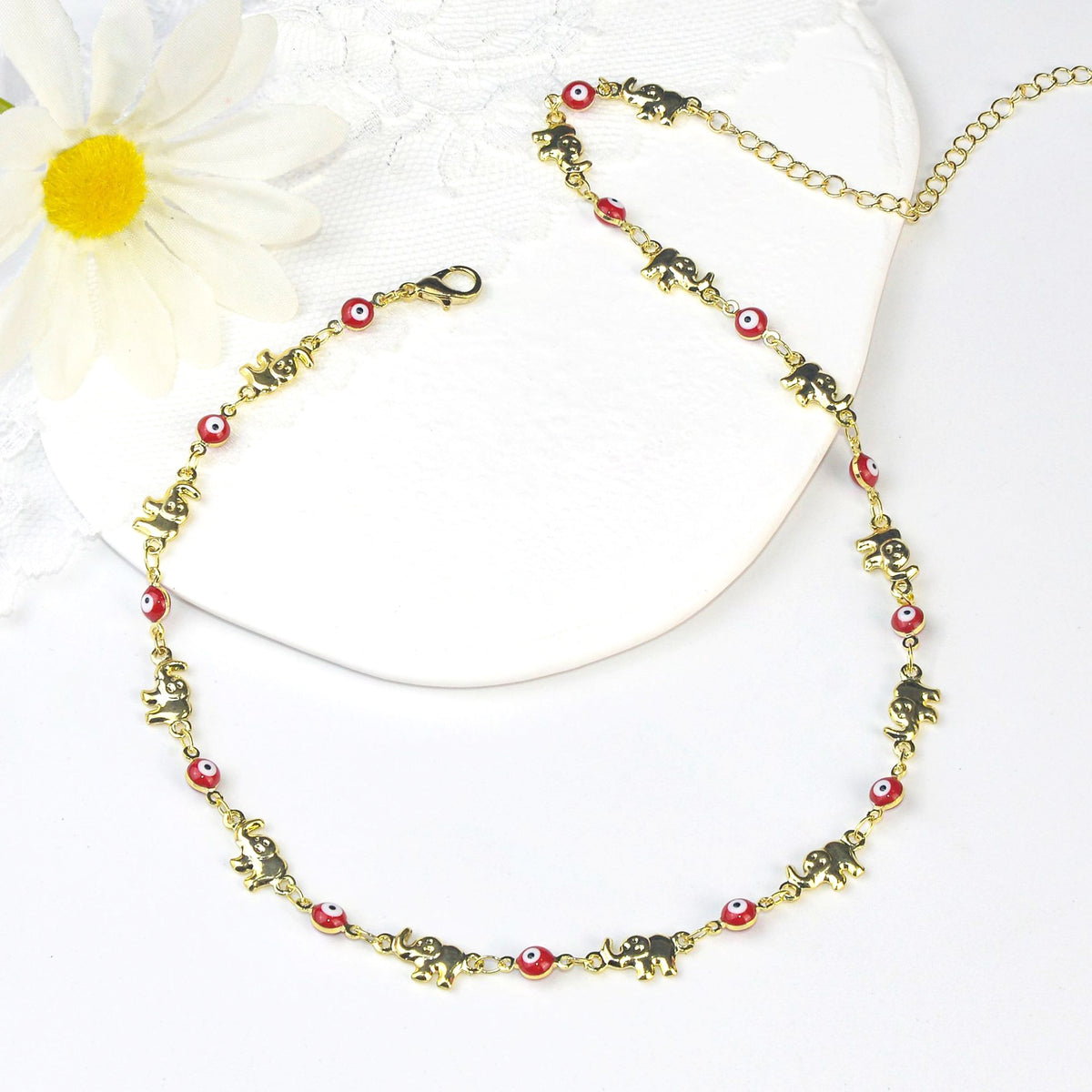 Colorful Elephant Charm Eyewear Chain Acalora