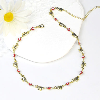Colorful Elephant Charm Eyewear Chain Acalora