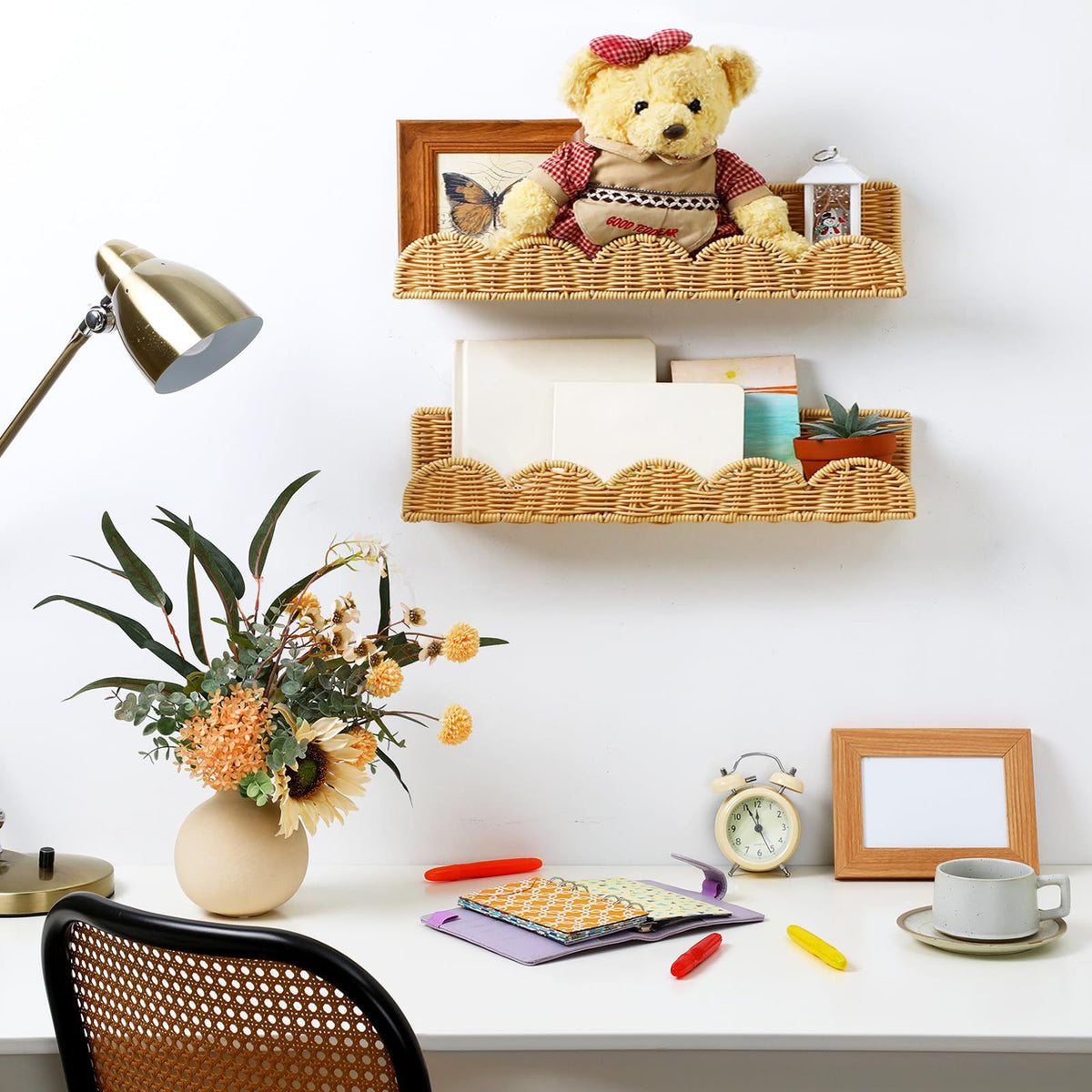 Rattan step shelf Acalora