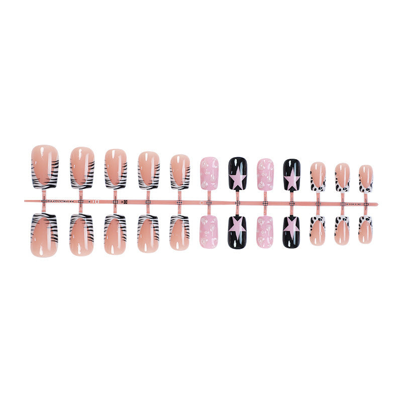 Decorative Press-On Nail Art Set with Trendy Patterns Acalora