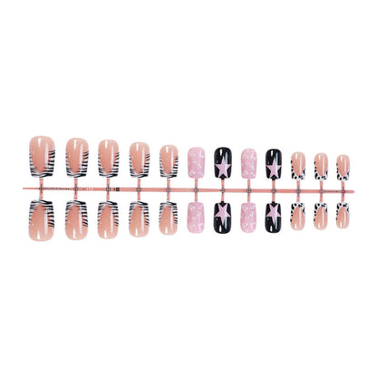 Decorative Press-On Nail Art Set with Trendy Patterns Acalora