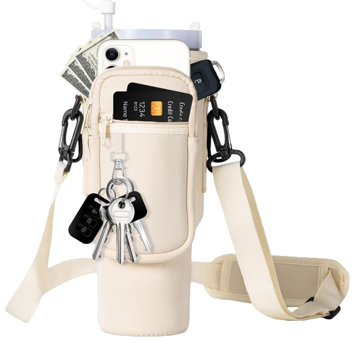 Women Multifunctional Drink Bag with Credit Card Slots Bowlift