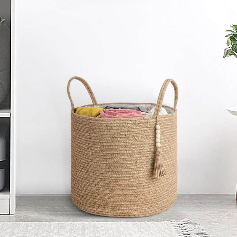 Stylish carrying basket with colorful handles Acalora