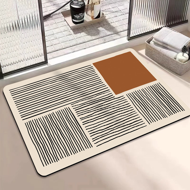 Abstract Geometric Design Bath Mat Acalora