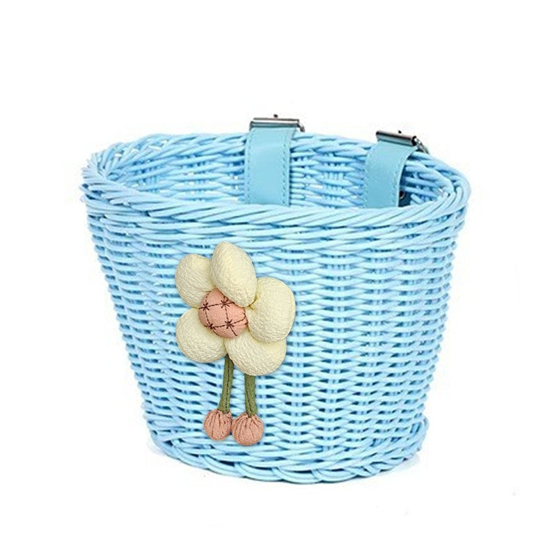 Floral-Embellished Bicycle Basket Bowlift