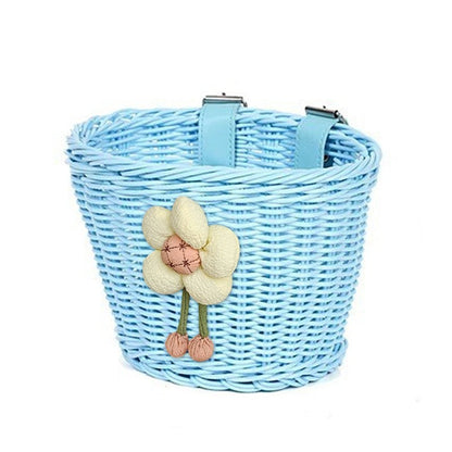 Floral-Embellished Bicycle Basket Bowlift