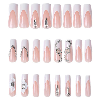 Nail set with elegant design and glitter accents Acalora