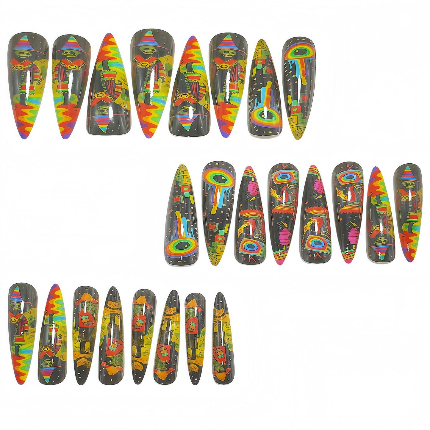 Nail art in creative tropical motif design Acalora