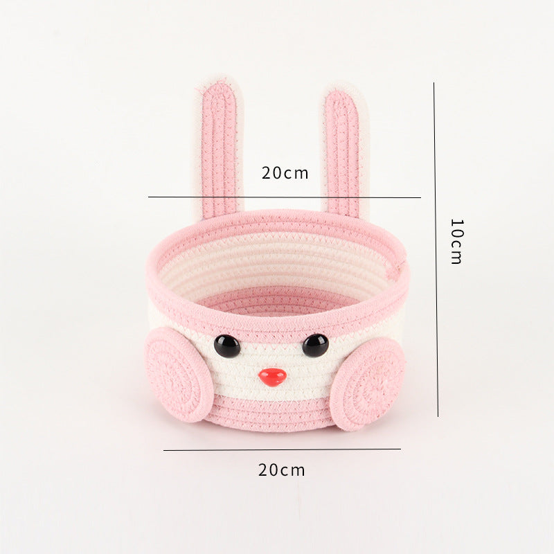 Playful Storage Basket in Bunny Design Acalora