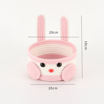 Playful Storage Basket in Bunny Design Acalora