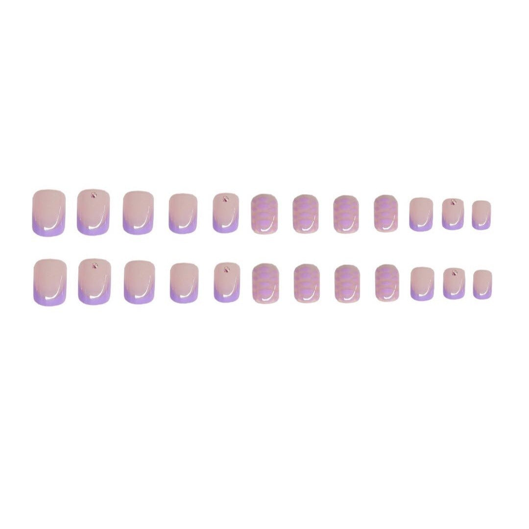 Patterned Press-On Nail Art Acalora