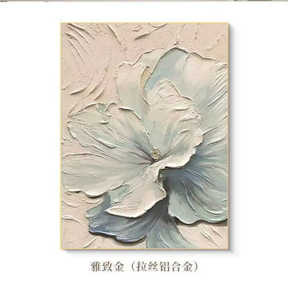Textured Floral Relief Canvas Artwork