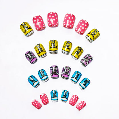 Fun Sneaker-Themed Nail Art Acalora