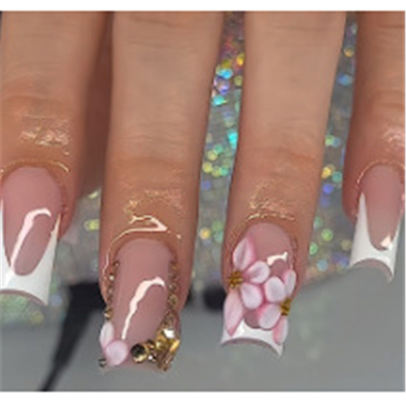 Artistic Press-On Nail Set with Premium Embellishments Acalora