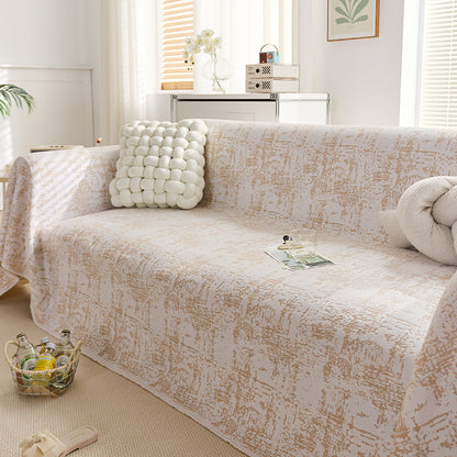 Elegant Leaf Patterned Sofa Cover