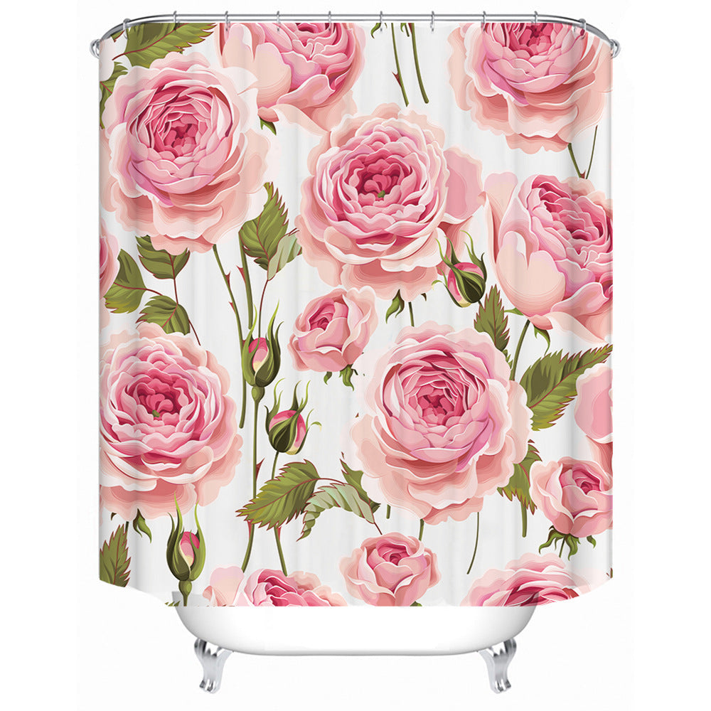 Floral Design Shower Curtain