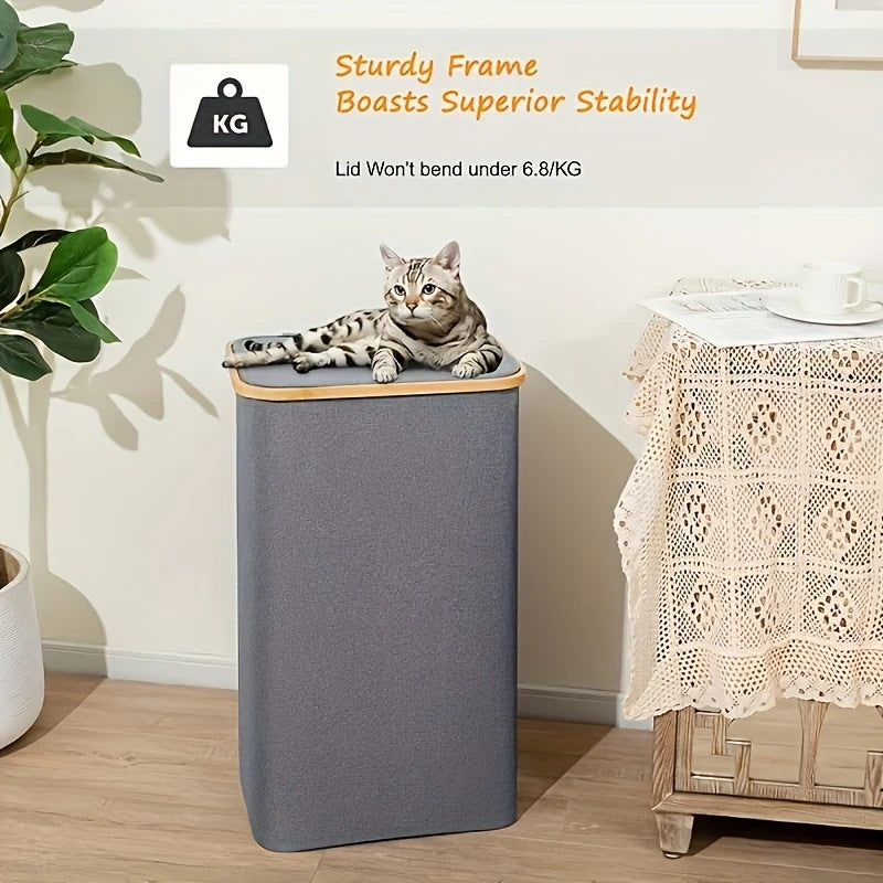 Versatile laundry container with lid and carrying handle Acalora