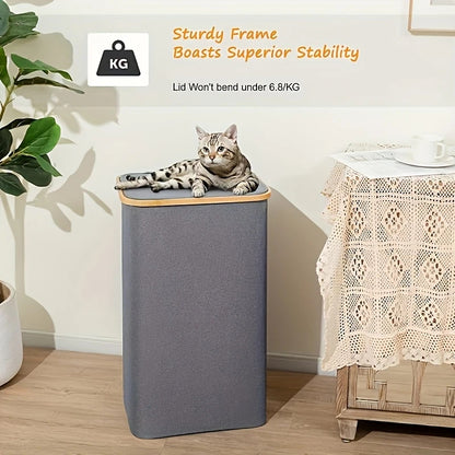 Versatile laundry container with lid and carrying handle Acalora