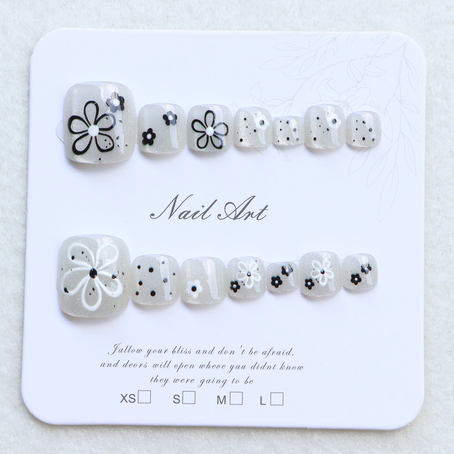 Floral Themed Press-On Nail Art Collection Acalora